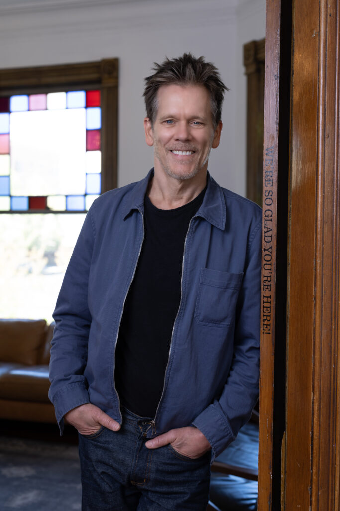 Professional portrait of Kevin Bacon, actor and musician, at a Utah community event