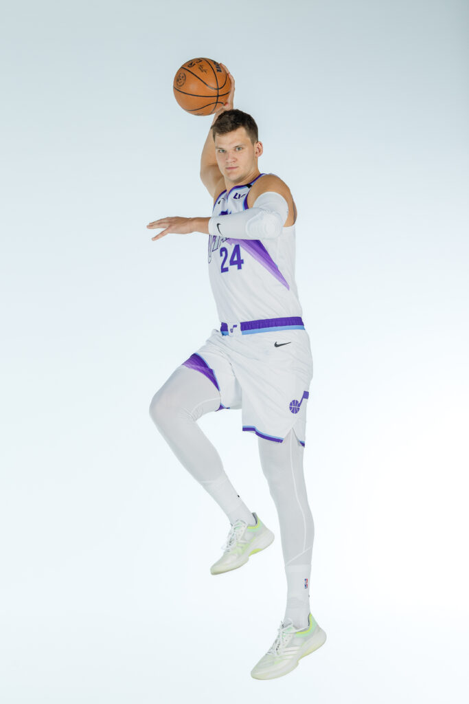 Walker Kessler action portrait during Utah Jazz NBA Media Day 