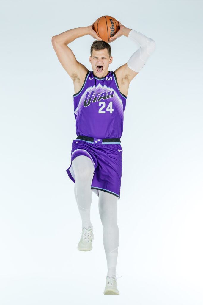 Walker Kessler action portrait during Utah Jazz NBA Media Day 