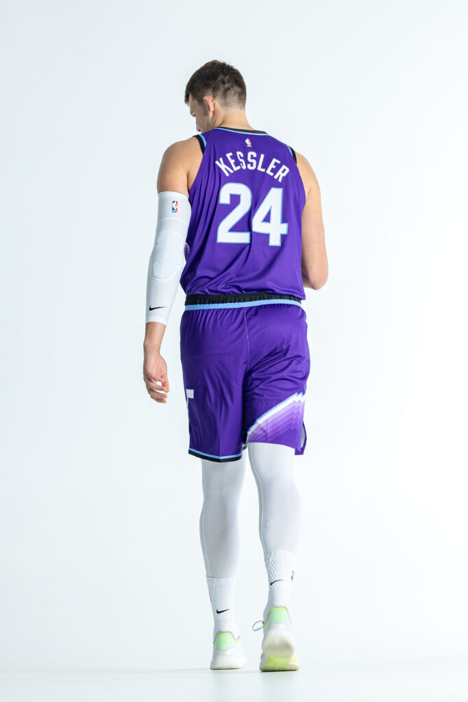 Walker Kessler action portrait during Utah Jazz NBA Media Day 