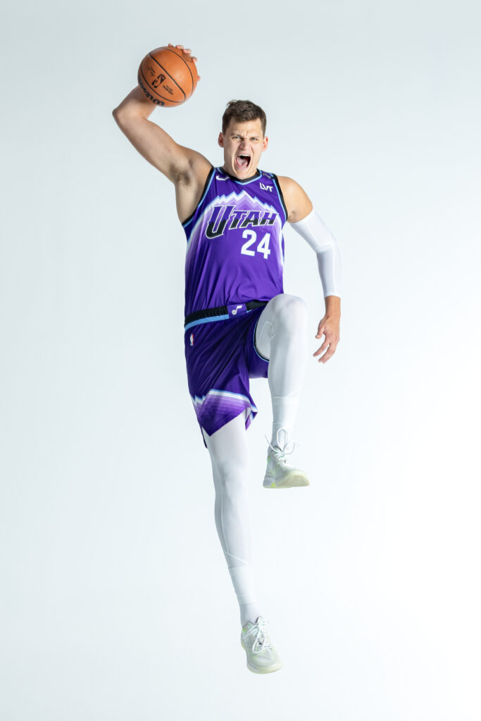 Walker Kessler action portrait during Utah Jazz NBA Media Day 