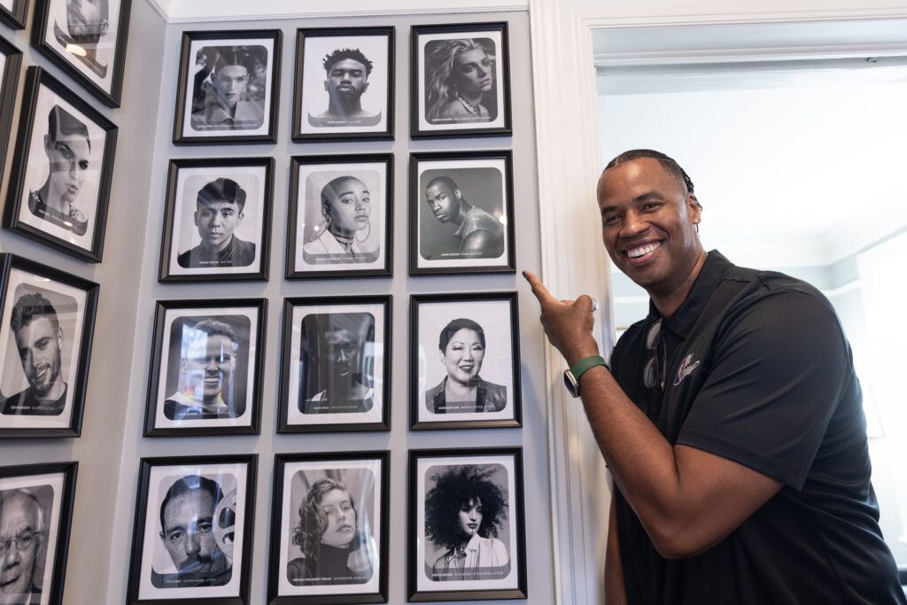 Jason Collins NBA player visit the Encircle House