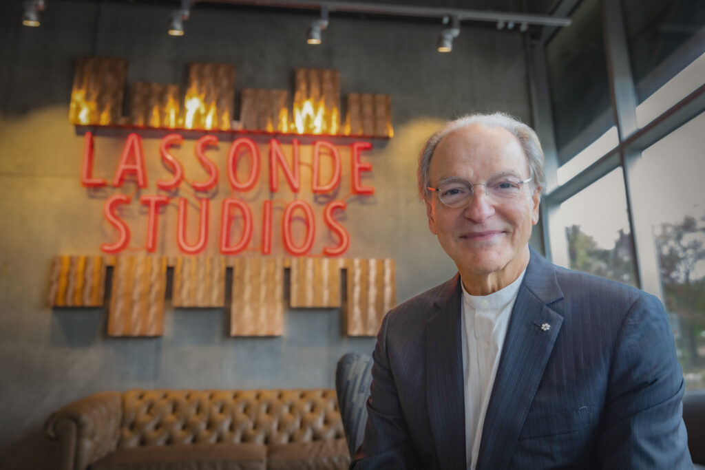 Portrait of Pierre Lassonde at Lassonde Studios at the University of Utah in Salt Lake City.